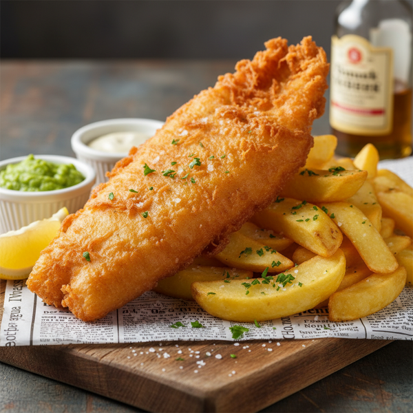 Crispy British-Style Fish and Chips recipe