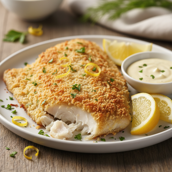Crispy Broiled Haddock with Zesty Parmesan Topping recipe