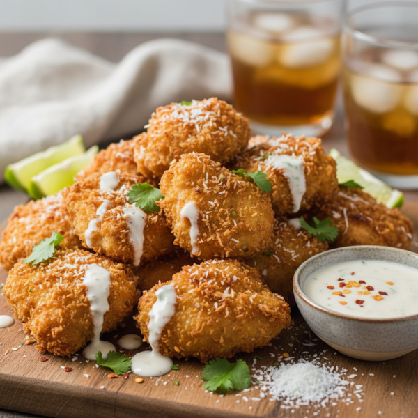Crispy Buttermilk-Coconut Chicken Bites recipe
