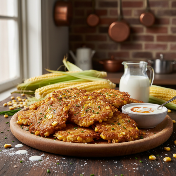 Crispy Buttermilk Corn Fritters recipe