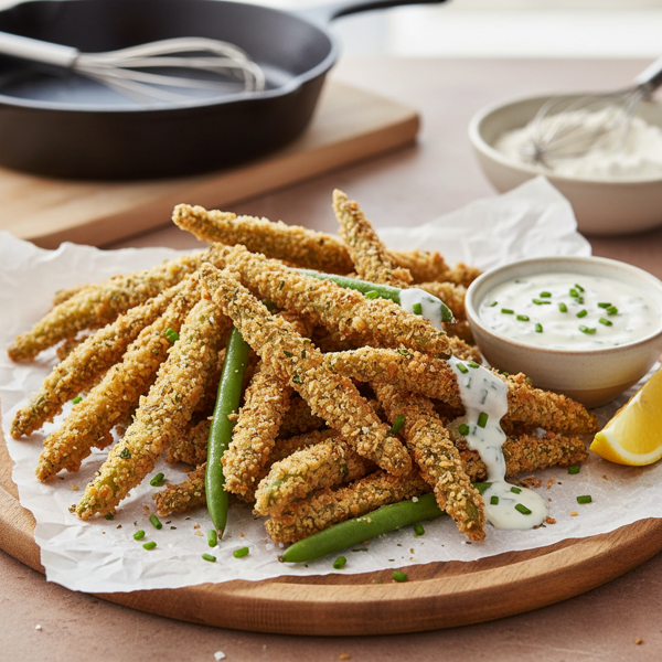 Crispy Buttermilk Fried Green Beans recipe