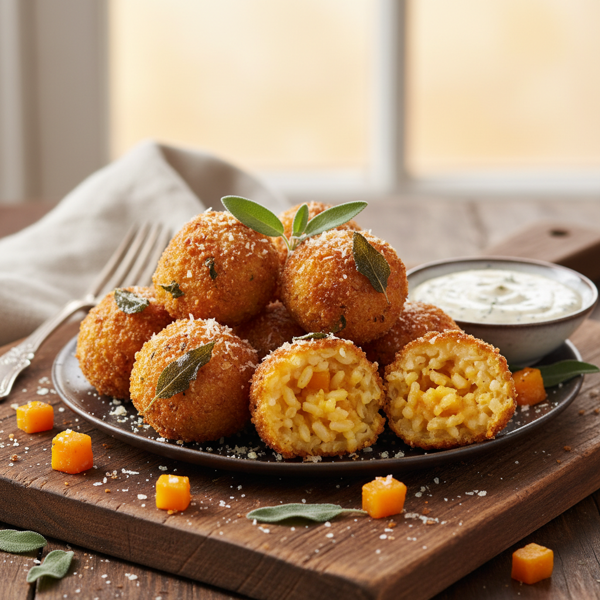 Crispy Butternut Risotto and Sage Bites recipe