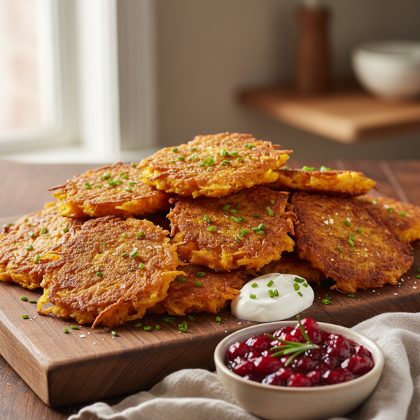 Crispy Butternut Squash Latkes recipe