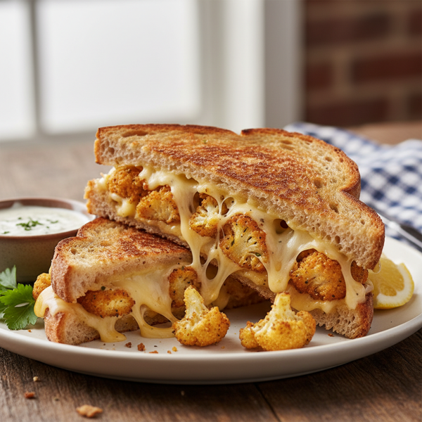 Crispy Cauliflower Grilled Cheese Delight recipe