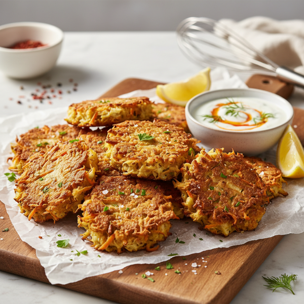 Crispy Cauliflower and Carrot Fritters recipe