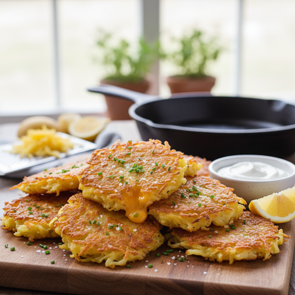 Crispy Cheddar Potato Fritters recipe