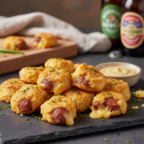 Crispy Cheddar Sausage Bites recipe
