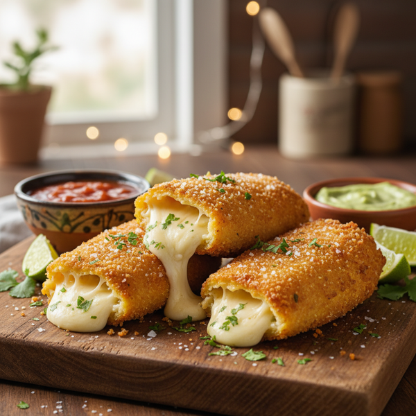 Crispy Cheese-Stuffed Chile Rellenos recipe