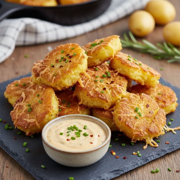Crispy Cheesy Potato Poppers recipe
