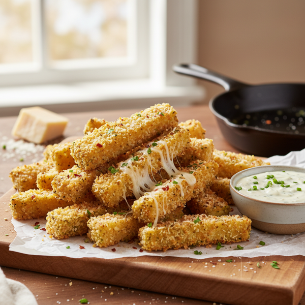 Crispy Cheesy Zucchini Fries recipe