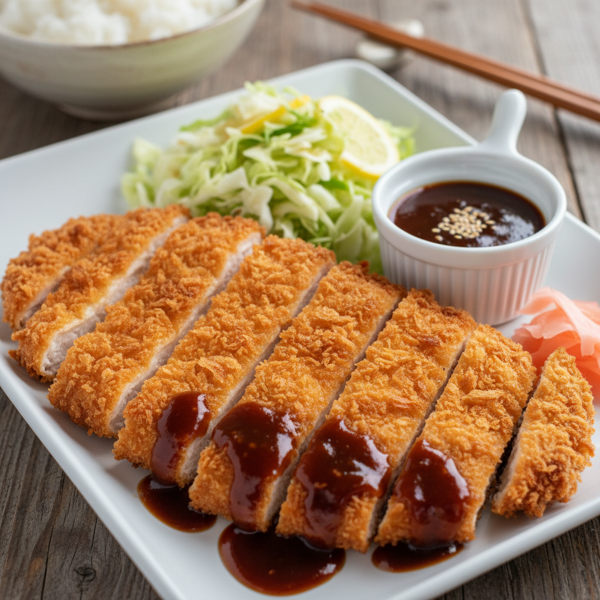 Crispy Chicken Katsu with Homemade Tonkatsu Sauce recipe