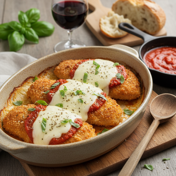 Crispy Chicken Parmesan Bake recipe