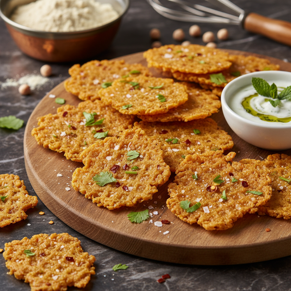Crispy Chickpea Flour Wafers recipe