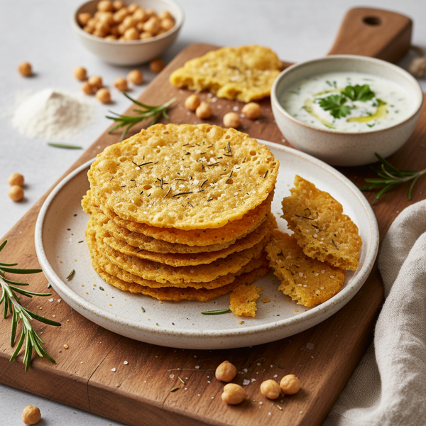 Crispy Chickpea & Rice Flour Crackers recipe