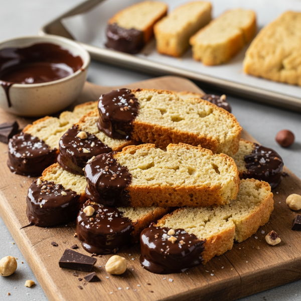 Crispy Chocolate-Dipped Mandel Bread recipe