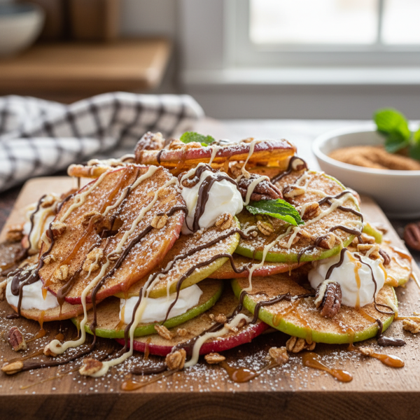 Crispy Cinnamon Apple Nachos recipe