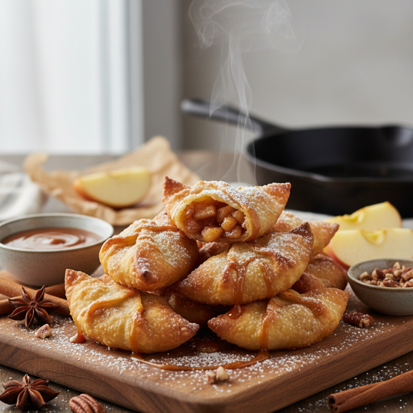 Crispy Cinnamon Apple Wontons recipe