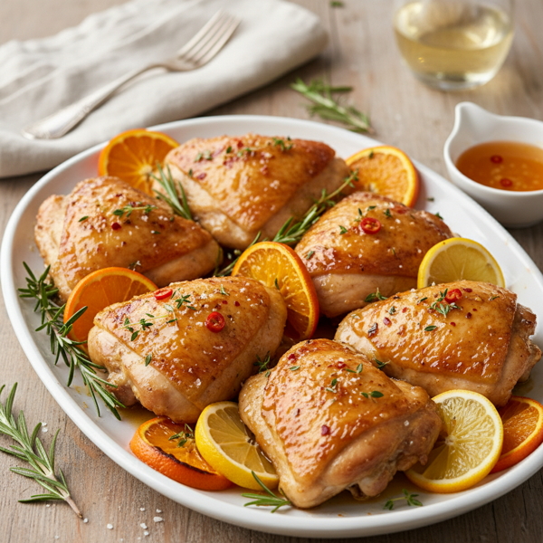 Crispy Citrus-Glazed Chicken Thighs recipe