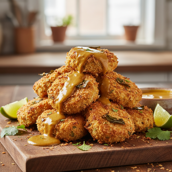 Crispy Coconut Curry Chicken Bites recipe