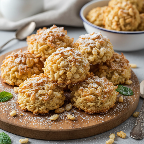 Crispy Coconut Macaroons with Rice Cereal recipe