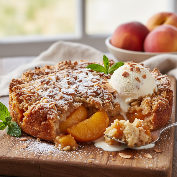 Crispy Coconut Peach Delight recipe