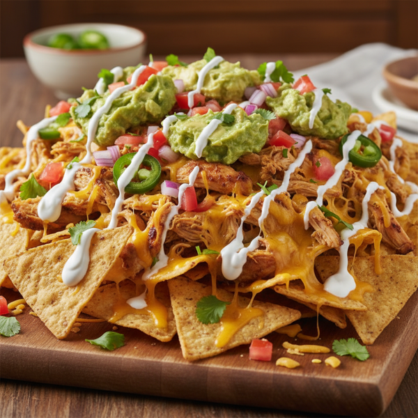 Crispy Corn Chip Chicken Nachos recipe