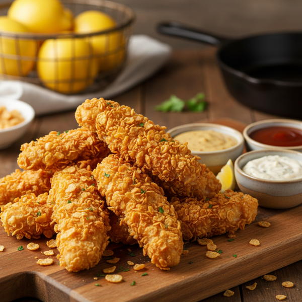Crispy Cornflake Chicken Fingers recipe