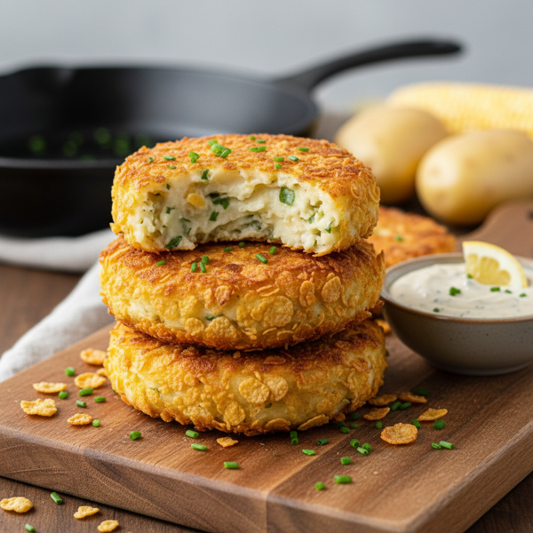 Crispy Cornflake Potato Cakes recipe