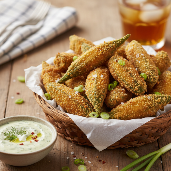 Crispy Cornmeal-Fried Okra recipe