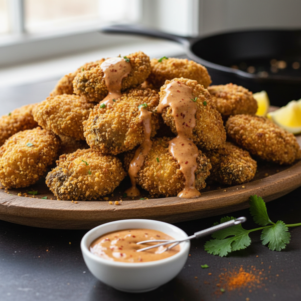 Crispy Cornmeal-Fried Oysters with Smoky Chipotle Aioli recipe