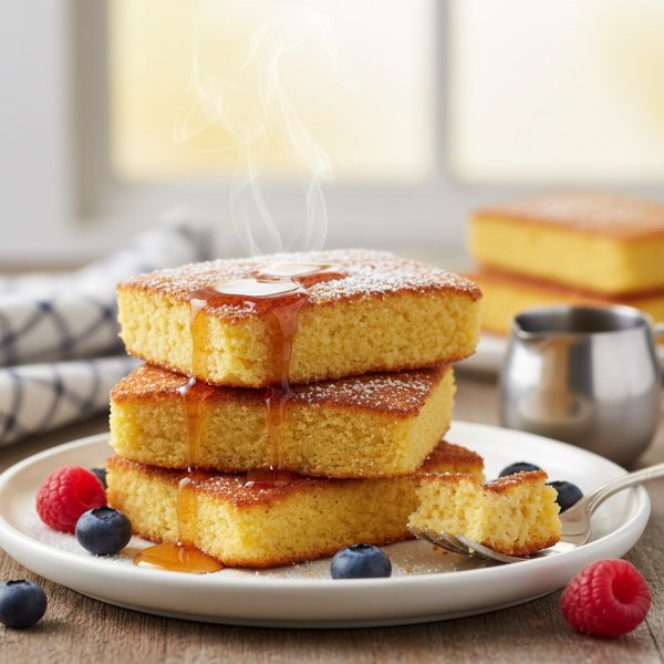 Crispy Cornmeal Toaster Cakes recipe