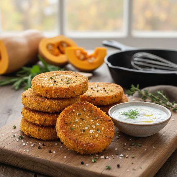 Crispy Country Butternut Squash Medallions recipe