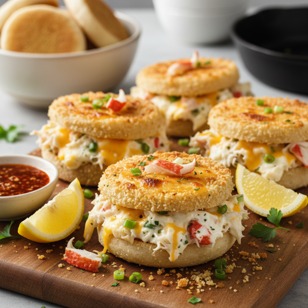 Crispy Crab & Cheese English Bites recipe