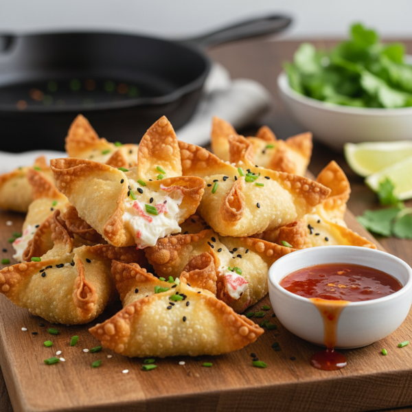 Crispy Crab and Cream Cheese Wontons recipe