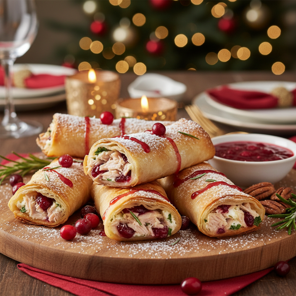 Crispy Cranberry Turkey Delight Wraps recipe