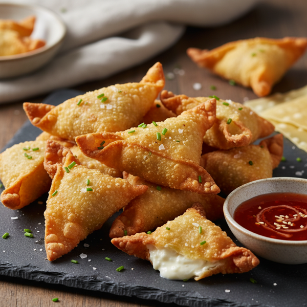 Crispy Cream Cheese Delight Wontons recipe