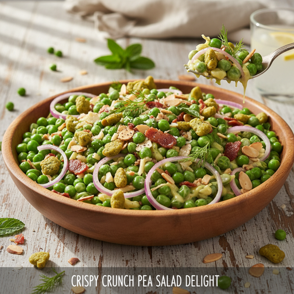 Crispy Crunch Pea Salad Delight recipe
