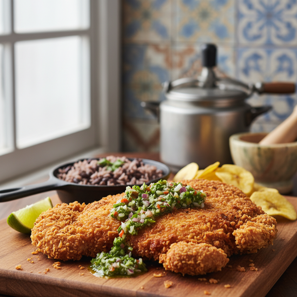 Crispy Cuban Chicken Fried Steak recipe