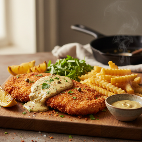 Crispy Dijon Chicken Schnitzel recipe