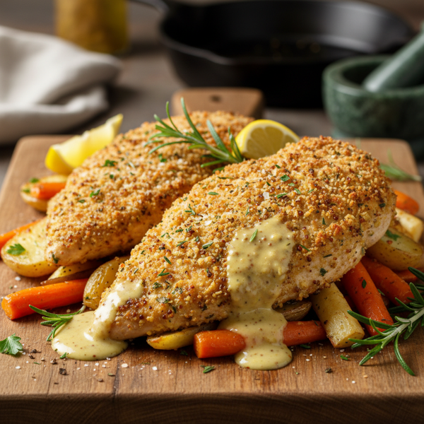 Crispy Dijon Herb Chicken recipe