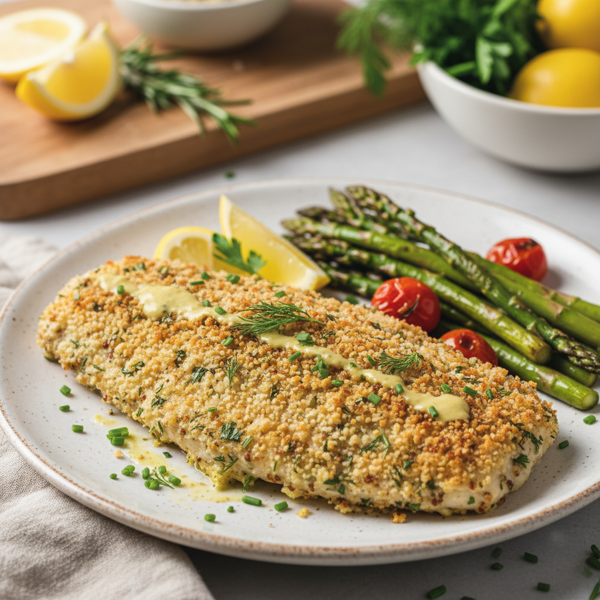 Crispy Dijon Herb Tilapia recipe
