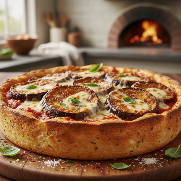 Crispy Eggplant Parmesan Pizza recipe