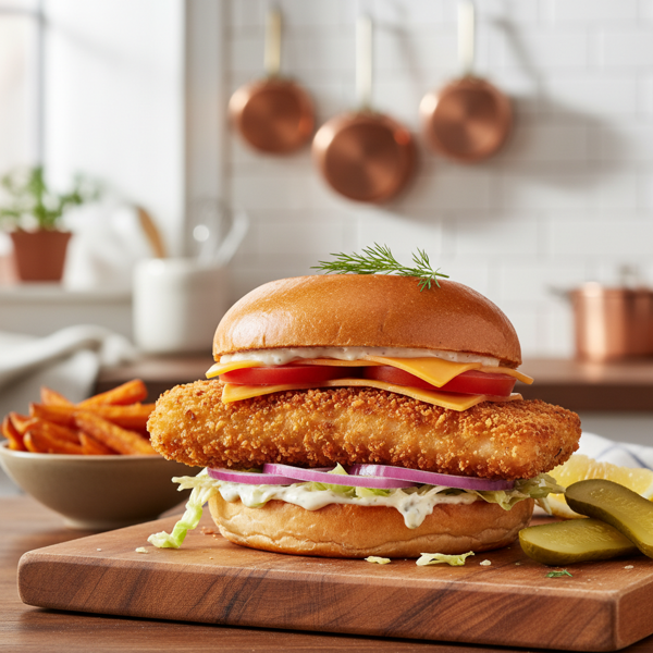 Crispy Fish Delight Sandwich recipe