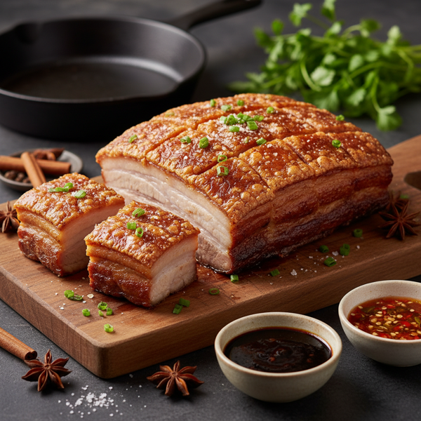 Crispy Five-Spice Roast Pork Belly recipe