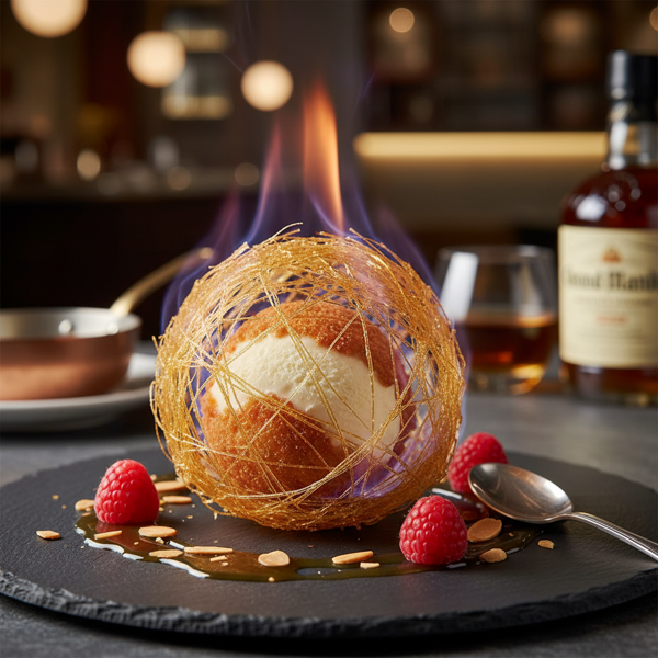 Crispy Flambéed Ice Cream Delight recipe