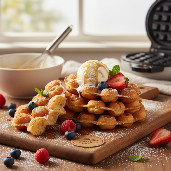 Crispy Fluffy Egg Waffles recipe