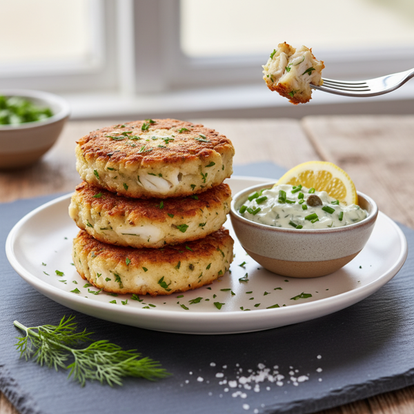 Crispy Fresh Cod Cakes with Herb Tartare recipe
