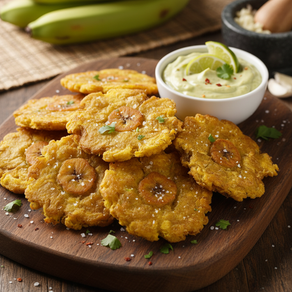 Crispy Fried Green Plantains (Patacones) recipe