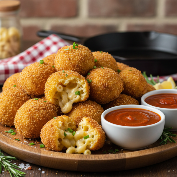 Crispy Fried Mac & Cheese Bites recipe