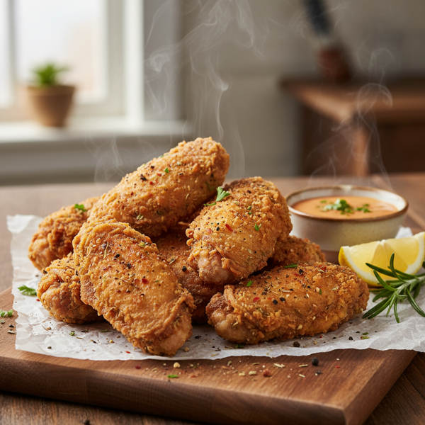 Crispy Fried Turkey Wings recipe